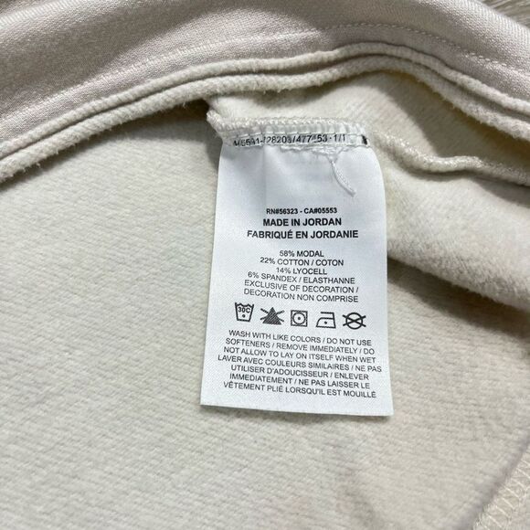 Nike Yoga Luxe Fleece Crew Long Sleeve Top Women’s Sz S Modal Tan Oversized - Picture 9 of 14